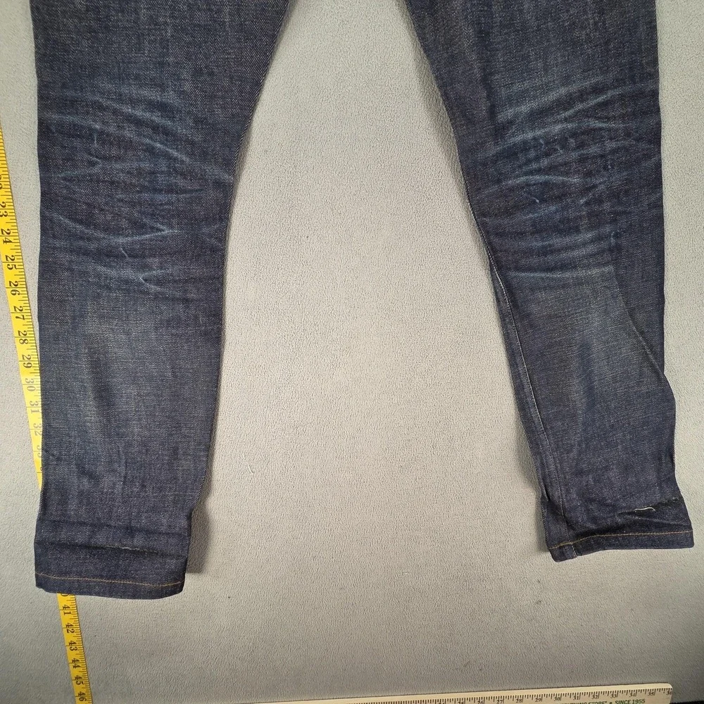 A.P.C. Jeans Mens Blue Dark‎ Wash Slim Whiskers Honeycomb Fits 31x29